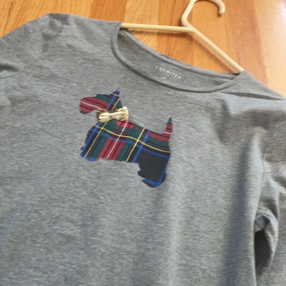Talbots Tartan Plaid Scottie Top